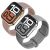Silicone Apple Watch Band for 38mm, 40mm, 41mm - Beige & Light Gray - 2 Pack