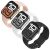 Silicone Apple Watch Band for 38mm, 40mm, 41mm - White, Pink & Black - 3 Pack